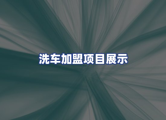 洗车加盟项目展示